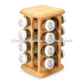 6 * 6 * 10,5 Zoll Tabletop Jar Packed Products Einzelhandel Display 16 Flaschen Mason Süßigkeiten oder Gewürz Jar Rack Holz